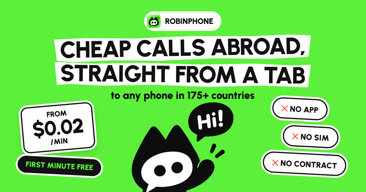 Call Germany From Your Browser — From $0.05/min · RobinPhone